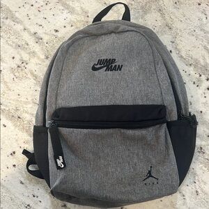 Jordan Gray and Black Sporty Backpack